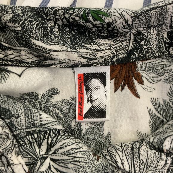 Vintage 80’s East River Clothing Co Tropical Trees Button-Up Shirt - Picture 3 of 5